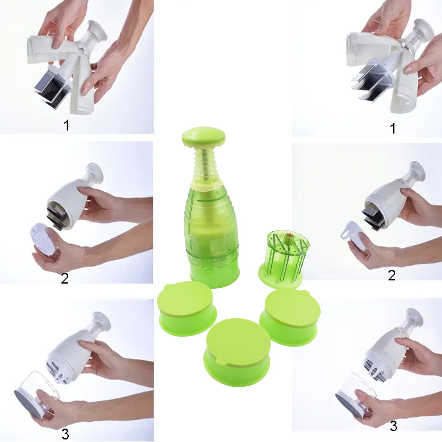 5845 Food Chopper, Easy to Clean Manual Hand Chopper Dicer, Slap Press Chopper Mincer for Vegetables Onions Garlic Nuts Salads 5845 Food Chopper, Easy to Clean Manual Hand Chopper Dicer, Slap Press Chopper Mincer for Vegetables Onions Garlic Nuts Salads